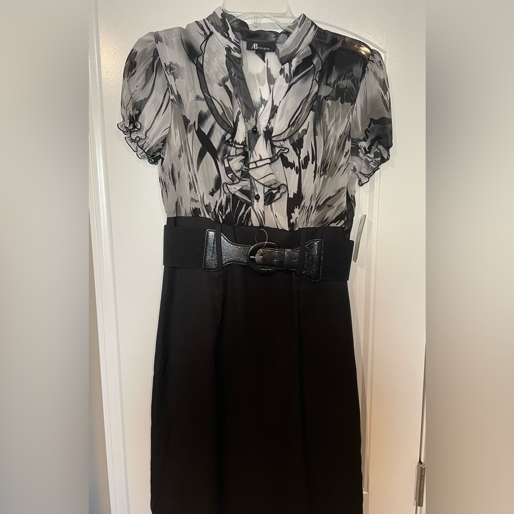 Black and white business casual dress new with tags